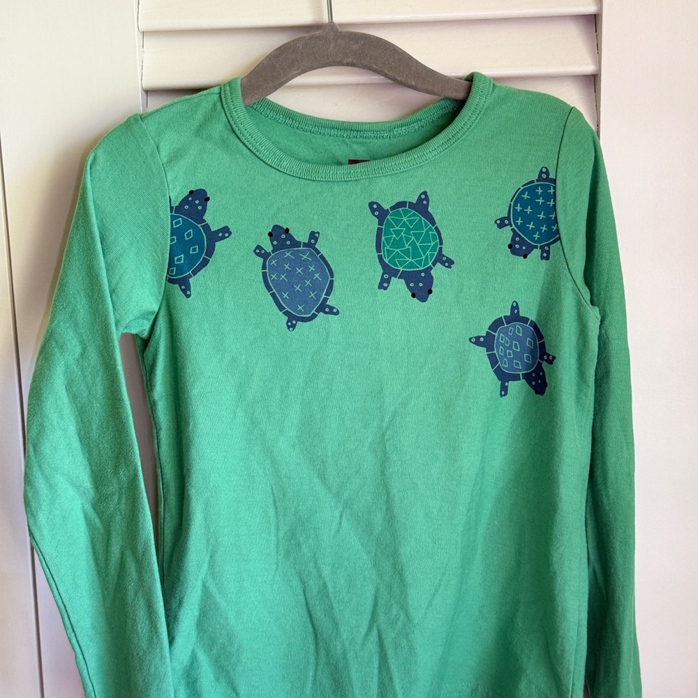 Tea Collection Aqua Turtle Long Sleeve Tee